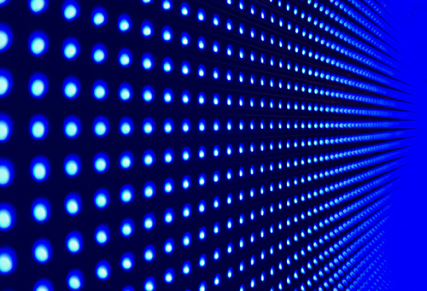 Screen of blue LED dots
